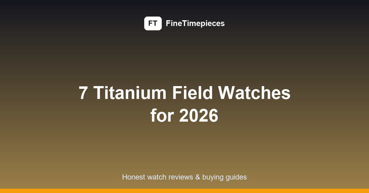 Best titanium field watches: 7 Great Lightweight Picks for 2026